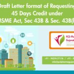 MSME Act Sec 43B-& 43 b(h) 45 Days Credit latter format